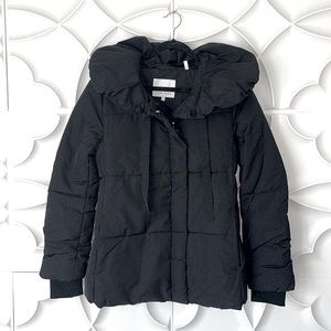 NEW Lark & Ro Women's Short Shawl Pillow Collar Puffer Jacket.  S.   99